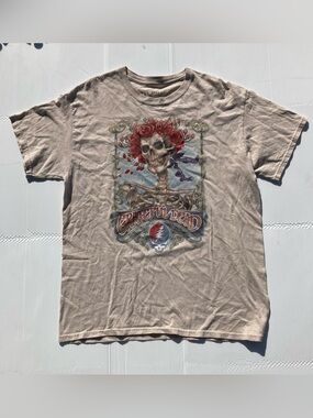 Grateful Dead Shirt Large Liquid Blue Big Bertha Skeleton Deadhead Band Tee